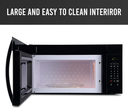 Vista 3 de Farberware Horno microondas sobre la gama, 1.7 pies cúbicos, 1000 W, sensor de cocción, recalentamiento automático, cocción multietapa, función