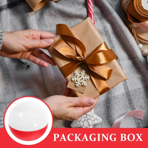 Vista 7 de Ibasenice Bolas de plástico vacías rellenables, 50 unidades, cápsulas transparentes para máquinas expendedoras, regalos de fiesta de Navidad