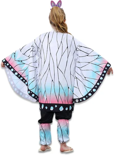 Vista 5 de Anime Shinobu Cosplay Costume kimono Christmas Thanksgiving Day Cloak Outfit Halloween Dress Uniform for Girls Kids Women