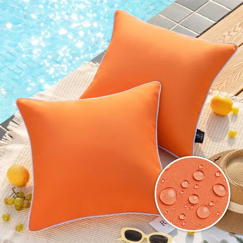 Vista 41 de Phantoscope - Juego de 2 fundas de almohada y cojín cuadradas decorativas, impermeables, para intemperie, sofás, carpas, 18 x 18 pulgadas