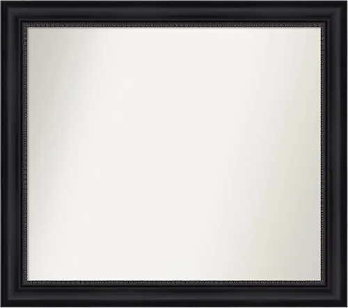 Vista 276 de Amanti Art Espejo personalizado, espejo de baño negro Astor, espejo de pared o espejo de tocador de baño sobre el fregadero (25 x 25 pulgadas)