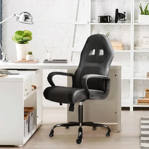 Vista 2 de Frassie Silla de oficina de 28 pulgadas, base de metal, repuesto para silla de computadora resistente, parte de base con 5 ruedas, 1 cilindro