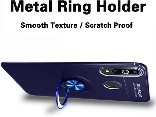 Vista 3 de Asuwish Funda compatible con Huawei P30 Lite y protector de pantalla de vidrio templado, soporte de anillo, accesorios de celda de silicona, fundas