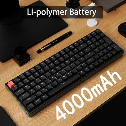 Vista 5 de Keychron K4 QMK Teclado mecánico inalámbrico personalizado, diseño intercambiable en caliente del 96% Bluetooth/USB-C programable, interruptor RGB