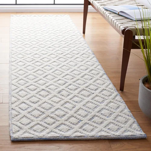 Vista 21 de SAFAVIEH Vermont Collection - Alfombra decorativa de 2 pies 3 pulgadas x 4 pies, marfil y negro, lana hecha a mano, ideal para zonas de alto tráfico