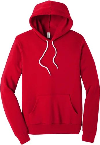 Vista 4 de Sudadera con capucha Bella + Canvas, unisex, con friza de algodón, L, Rojo