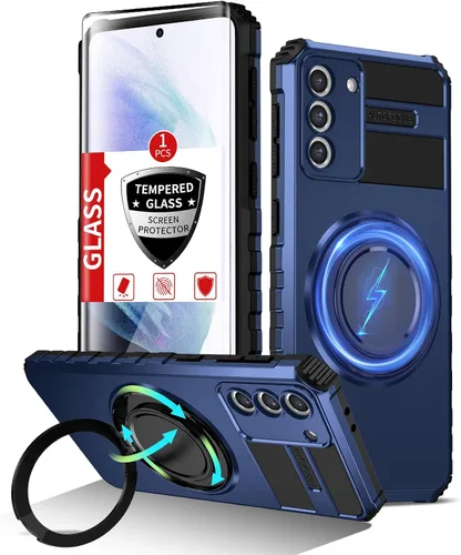 Vista 34 de Funda magnética para Samsung Galaxy Note 20 Ultra compatible con carga inalámbrica MagSafe, con 1 protector de pantalla, anillo de soporte integrado