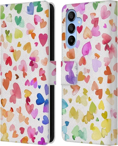 Vista 122 de Head Case Designs Officially Licensed Ninola Brushstrokes Multi Colorful Leather Wallet Case Compatible with Samsung Galaxy A07 4G