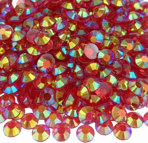 Vista 8 de Diamantes de imitación de resina con parte trasera plana, 10000 diamantes de imitación redondos de resina AB de 0.118 pulgadas para ropa, botellas