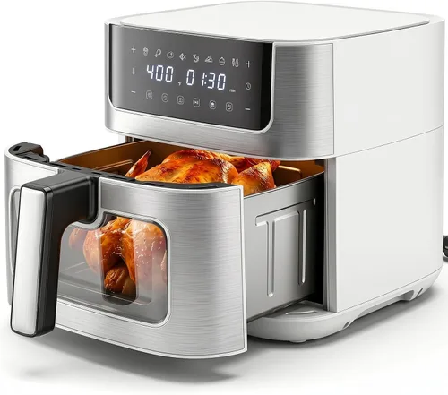 Vista 9 de 8-in-1 Air Fryer 6 Quarts, Airfryer with Presets and Window Black