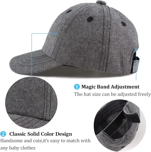 Vista 3 de Sombrero de béisbol para niños pequeños de verano, gorra de béisbol para exteriores, de algodón, para el sol, 3M-8Y