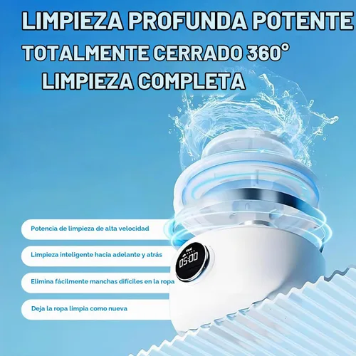 Vista 4 de Lavadora de ropa interior, mini lavadora portátil de 1.2 L, lavadora de ropa interior inalámbrica recargable, limpia profundamente ropa pequeña