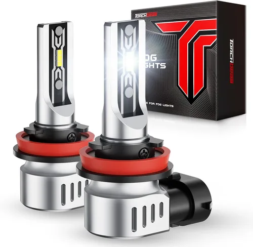 Vista 11 de Torchbeam T2 H4/9003 Bombillas de haz alto/bajo, 45,000 lm 6500 K ultra blanco, bombillas H4 mini tamaño 1:1, ventilador de enfriamiento de 12,000