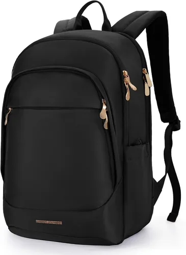 Vista 10 de LIGHT FLIGHT Mochila de viaje para mujer, mochila para laptop de 17.3 Beige