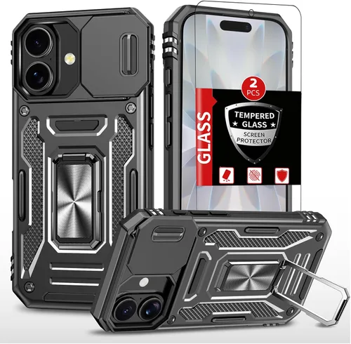 Vista 14 de Funda para iPhone 12 Pro Max con 2 protectores de pantalla, cubierta deslizante integrada para cámara para 12Pro Max, funda para teléfono