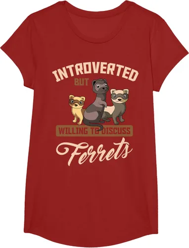 Vista 85 de Camiseta para amantes de los animales de los hurones, Negro, S