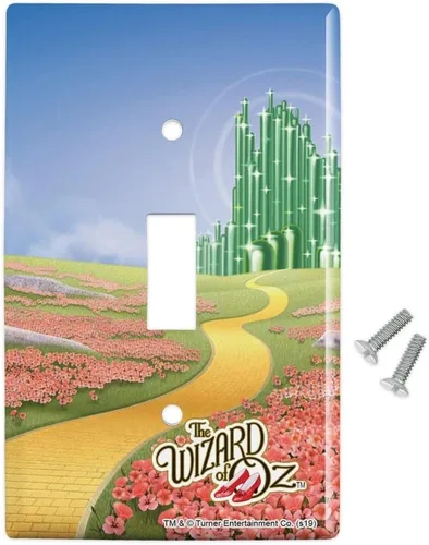 Vista 2 de The Wizard of Oz Ruby Slippers Logo Decoración de pared de plástico Cubierta de placa de interruptor de luz
