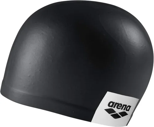 Vista 2 de Arena Gorra de natación unisex de silicona moldeada con logotipo para adultos, para entrenamiento intensivo, reducido arrastre, ajuste cómodo