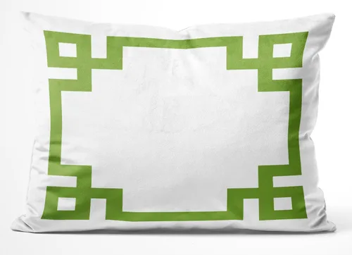 Vista 35 de Funda de almohada rectangular con cremallera en un lado impreso de 12 x 16 pulgadas, color blanco y rosa intenso Rosa fucsia