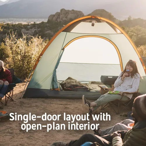 Vista 4 de Kelty Tallboy - Tienda de campaña familiar para automóvil, refugio independiente para 4 o 6 personas, gran capacidad, saco de cosas incluido. 2022