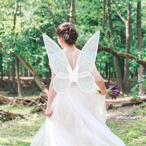 Vista 3 de U-Goforst Fairy Wings for Adults Women Butterfly Wings for Girls Angel Wing Halloween Costume Dress Up Cosplay