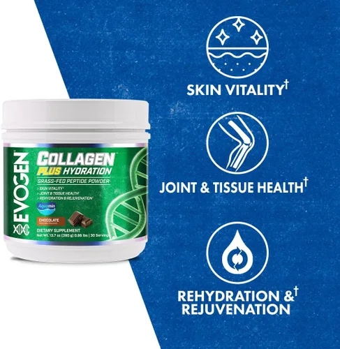 Vista 5 de Evogen Collagen Plus Hydration - Colágeno alimentado con pasto para mujeres y hombres Péptidos de colágeno en polvo Colágeno en polvo que apoya