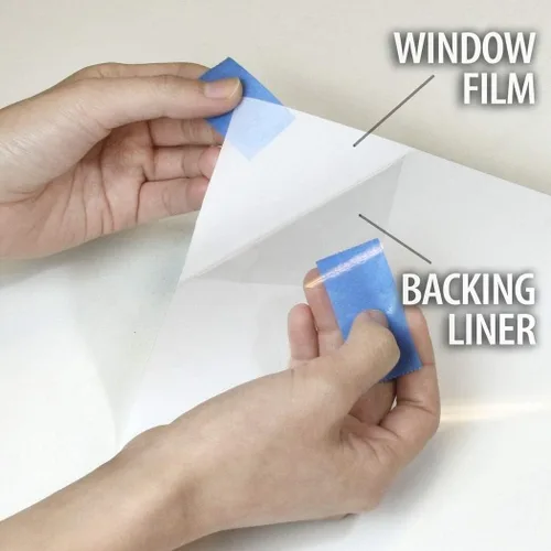 Vista 4 de Película de privacidad blanca mate para ventana, adhesivo opaco adhesivo para ventana, para el hogar, oficina, baño, reuniones y sala de estar, 17.7