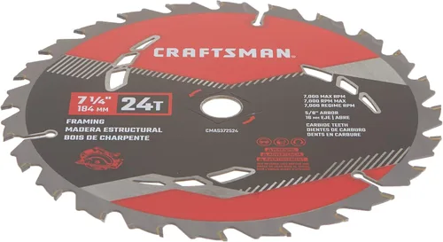 Vista 4 de CRAFTSMAN CMAS3725243 Paquete de 3 hojas de sierra circular de carburo de 24 dientes de 7-1/4 pulgadas