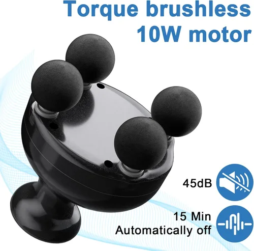 Vista 2 de DEITY 4 Heads Handheld Massage Gun Deep Tissue, Electric Body Massager, Percussion Muscle Massager for Easing Shoulder and Back Tension, with
