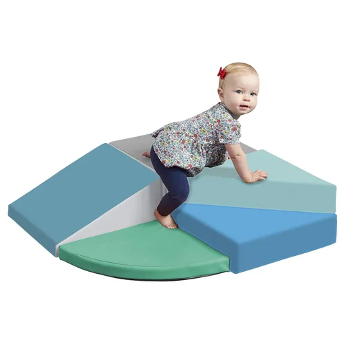 Vista 10 de ECR4Kids SoftZone Junior Tiny Twisting Climber, conjunto de juego para principiantes, contemporáneo, 5 piezas