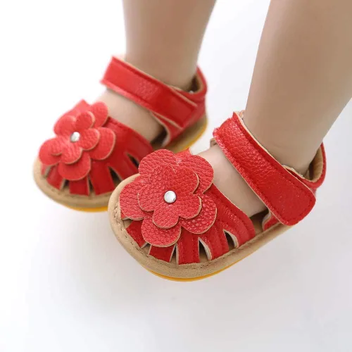 Vista 4 de KIDSUN Baby Girls Boys Sandals Infant Summer Beach Shoes Anti Slip Rubber Sole Outdoor First Walking Crib Shoes