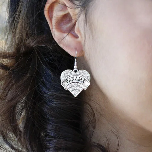 Vista 3 de Inspired Silver - Pendientes de plata con diseño de corazón con circonita cúbica