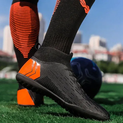 Vista 6 de NCNDB Zapatillas de fútbol unisex para interiores y jóvenes para entrenamiento atlético equipo de fútbol