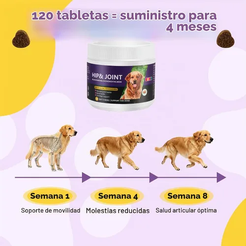 Vista 5 de Masticables de apoyo para cadera y articulaciones para perros, 120