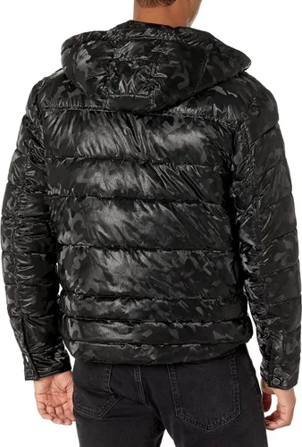 Vista 2 de Karl Lagerfeld Paris Chaqueta de plumón sintético con capucha para hombre