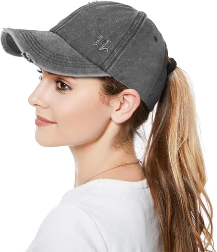 Vista 6 de HGGE Gorra de béisbol ajustable de algodón para mujer, con tiras cruzadas, con moños, para papá