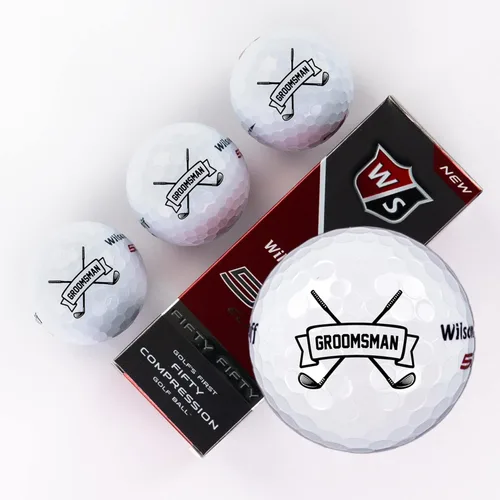 Vista 16 de Wilson - Funda de 3 pelotas de golf personalizadas para hombres, regalo de padrinos de boda, regalos para el padre de la novia, diseño personalizado