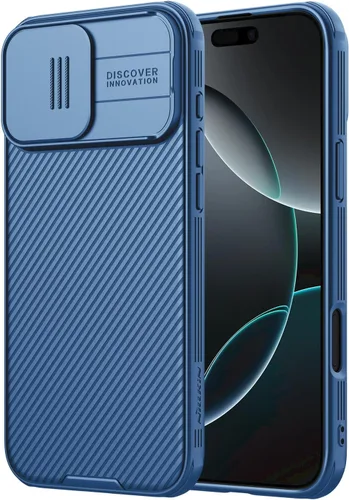 Vista 13 de Nillkin Funda para iPhone 16 con cubierta deslizante para cámara, [protección mejorada de lente de cámara] Funda protectora delgada a prueba