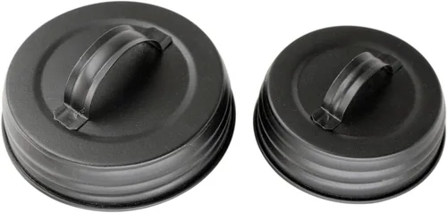 Vista 2 de Tapa negra con mango para tarros Mason (paquete de 4, boca ancha)