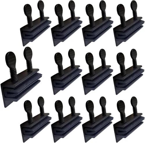 Vista 16 de QCAA Cerradura de Seguridad para Ventana Corredera Única Pequeña, Aluminio, Revestimiento Negro, Paquete de 4, Fabricado en Taiwán