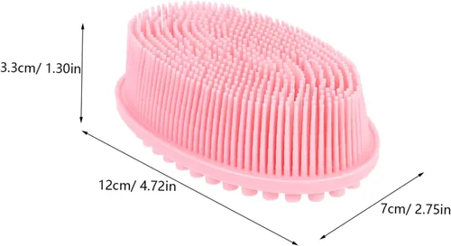 Vista 2 de NOLITOY Cepillo de baño suave para limpieza de la piel, 2 piezas, promueve el desarrollo sensorial, la unión emocional para una estimulación táctil