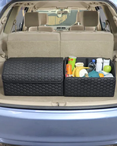 Vista 2 de Owleys Organizador plegable de maletero para Ford Maverick - Almacenamiento plegable de carga con tapa - Pequeña caja de camioneta y organizador