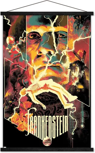 Vista 6 de Trends International Frankenstein - Póster de collage de pared, 22.375 x 34 pulgadas, versión premium sin marco