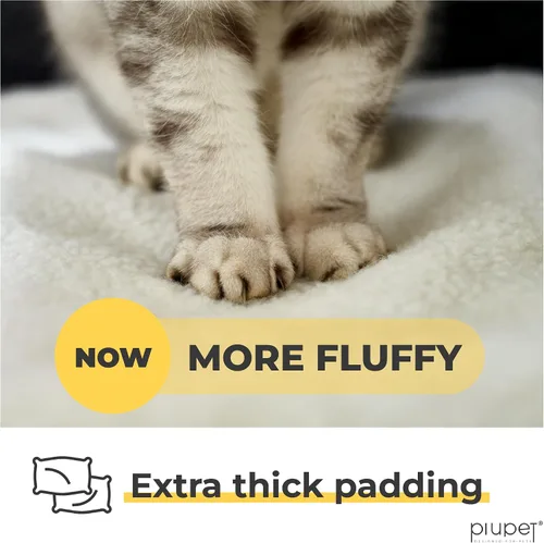 Vista 3 de PiuPet® Manta autocalentable para gatos, cama para gatos peludos para interiores y exteriores con alfombrillas autocalentadas para mascotas, 23 x 17