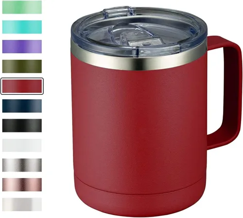 Vista 42 de MEWAY - Taza de café con asa, vaso térmico