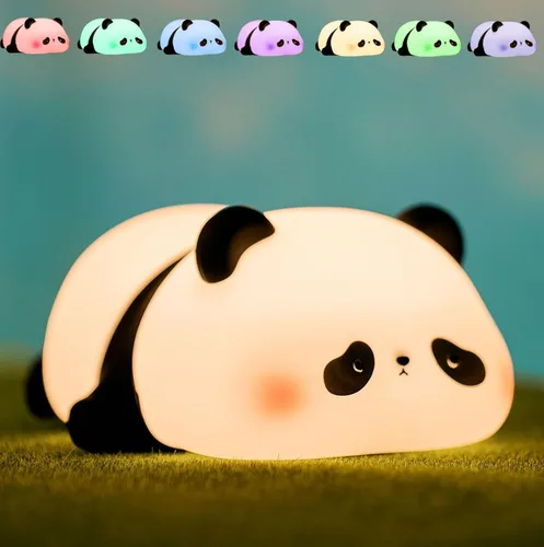 Vista 16 de DREAMING MY DREAM Linda Luz Nocturna de Panda, Lámpara Nocturna LED Suave de Animales Novedosa, Luz Nocturna de Guardería Regulable de 3 Niveles