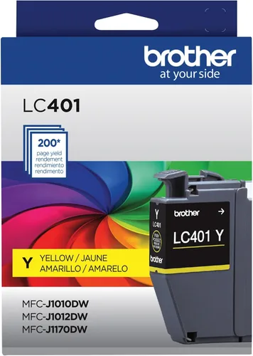 Vista 22 de Brother Cartucho de tinta amarillo de rendimiento estándar LC401Y (2 unidades)