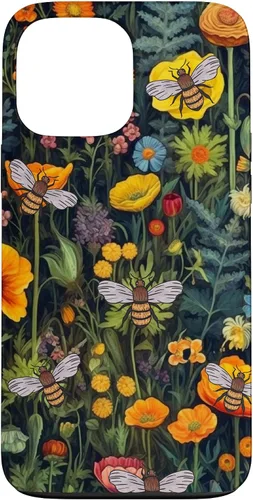 Vista 24 de Bees and Wildflowers Funda para iPhone 17