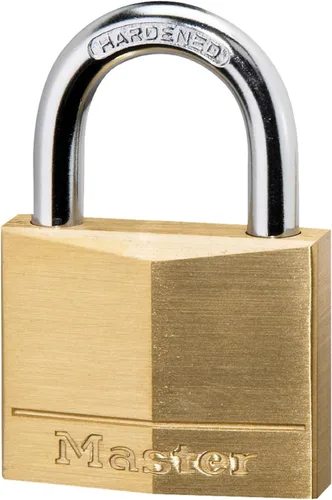 Vista 13 de Master Lock 140T Candado de latón sólido con llave, paquete de 2