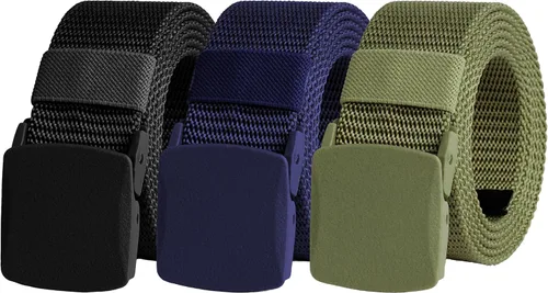 Vista 16 de UNGGJKB Men's Tactical Belt, Nylon Casual Elastic Belt, Work Belt That Can Be Cut And Adjusted